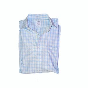 BROOKS BROTHERS MEN'S CHECK NON IRON SLIM FIT DRESS SHIRT SIZE 16-4/5